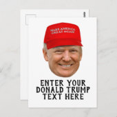 PERSONALISIERT DONALD TRUMP MAGA POSTKARTE (Vorne/Hinten)