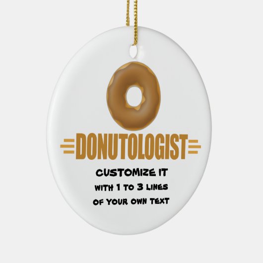 Personalisiert Donut Keramik Ornament (Rechts)