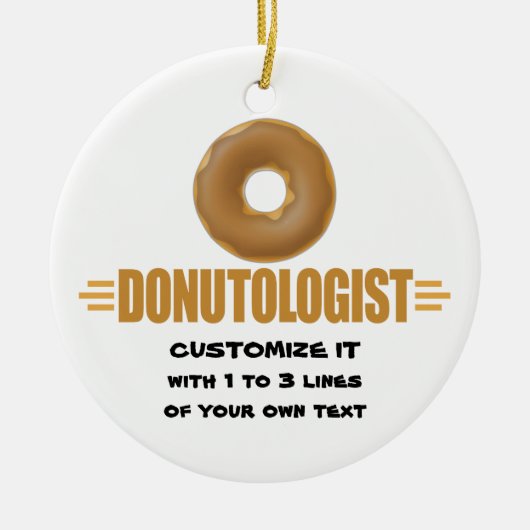 Personalisiert Donut Keramik Ornament (Vorne)