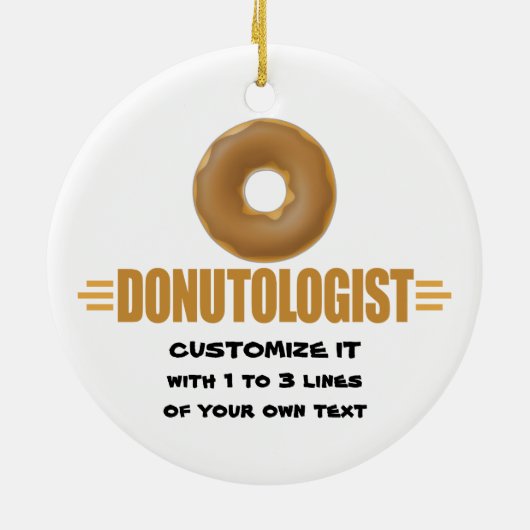 Personalisiert Donut Keramik Ornament (Hinten)