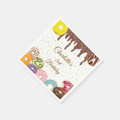Personalisiert Donut Party Napkins Serviette (Ecke)