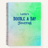 Personalisiert Doodle A Day Journal Notizblock (Vorderseite)