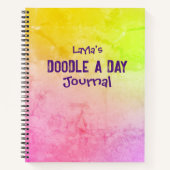 Personalisiert Doodle A Day Journal Notizblock (Vorderseite)