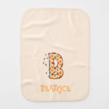 Personalisiert Doodle Letter B Burp Cloth