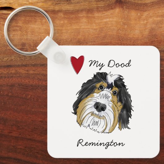 Personalisiert Doodle Lovers Schlüsselanhänger (Vorderseite)