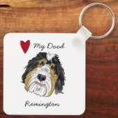 Personalisiert Doodle Lovers Schlüsselanhänger (Rückseite)