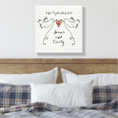 Personalisiert Doves Leinwand Picture Wedding-Gesc (Insitu (Schlafzimmer))