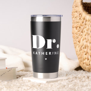 Personalisiert Dr. Bold Typografy Doctor Abschluss Thermobecher