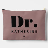 Personalisiert Dr. Bold Typografy Doctor Abschluss Zubehörtasche (Rückseite)