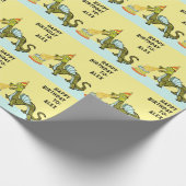 Personalisiert Dragon Birthday-Geschenk Geschenkpapier (Ecke)