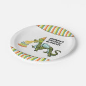 Personalisiert Dragon Birthday Party Pappteller (Schrägansicht)