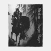 Personalisiert Dragon Slayer Knight Fleecedecke (Vorderseite)