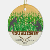 Personalisiert Dream Fields Baseball Weihnachten Keramik Ornament (Links)