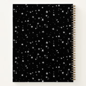 Personalisiert Dream Journal | Schwarz-Weiß-Stars Notizblock (Rückseite)