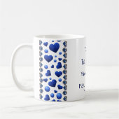 Personalisiert Drink, Blue Glitzer Herz auf whall Kaffeetasse (Links)