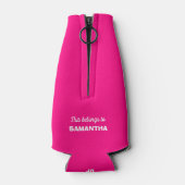 Personalisiert Drink getrunken Betrunkener Jungges Flaschenkühler (Rückseite)