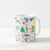 Personalisiert drucken Sie die Zeichnend Tasse Ihr (VorderseiteRechts)