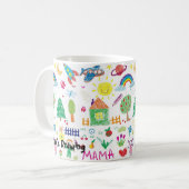 Personalisiert drucken Sie die Zeichnend Tasse Ihr (Vorderseite Links)