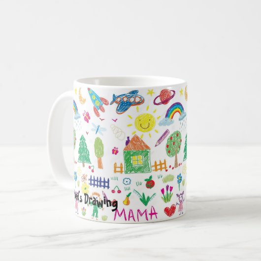 Personalisiert drucken Sie die Zeichnend Tasse Ihr (Vorderseite Links)