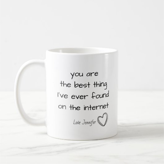 Personalisiert Du bist das Beste im Internet Kaffeetasse (Links)