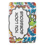 Personalisiert, DU SEHST GORGEOOE, farbenfroh, mod Badematte (Vorderseite Vertikal)