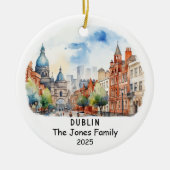 Personalisiert Dublin Ornament, Irland Keramik Ornament (Vorne)