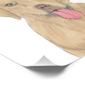 Personalisiert Dudley Labrador Art Fotodruck (Ecke)