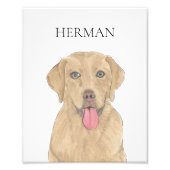 Personalisiert Dudley Labrador Art Fotodruck (Vorne)