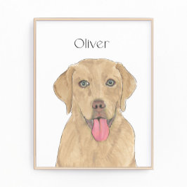 Personalisiert Dudley Labrador Art Fotodruck