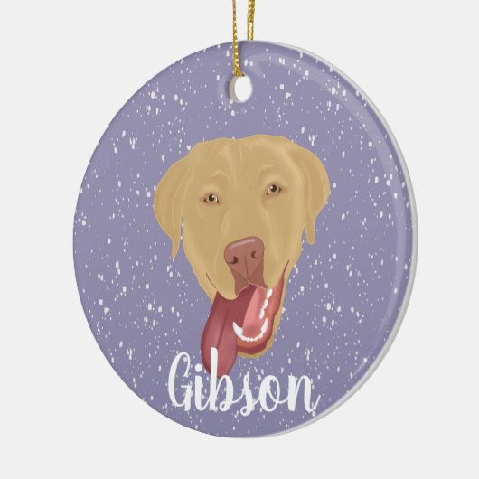 Personalisiert Dudley Labrador Keramik Ornament (Links)