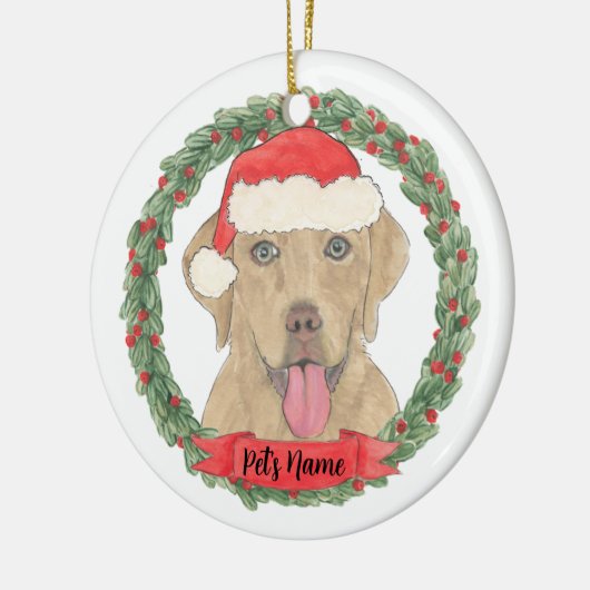 Personalisiert Dudley Labrador Keramik Ornament (Links)