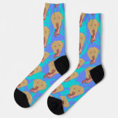 Personalisiert Dudley Labrador Socken (Linkes Detail)