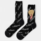 Personalisiert Dudley Labrador Socken (Linkes Detail)