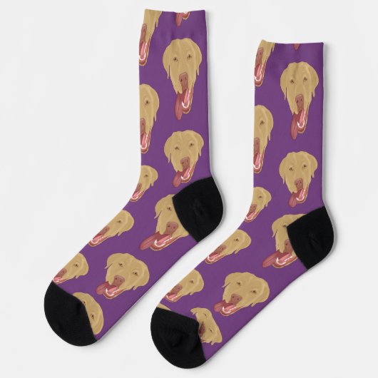 Personalisiert Dudley Labrador Socken (Linkes Detail)