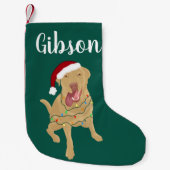 Personalisiert Dudley Labrador Weihnachten Kleiner Weihnachtsstrumpf (Vorderseite)