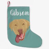 Personalisiert Dudley Labrador Weihnachten Kleiner Weihnachtsstrumpf (Vorderseite)