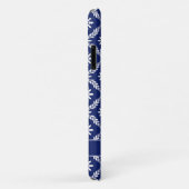 Personalisiert dunkelblau und weiß geometrisch Case-Mate iPhone hülle (Hinten/Rechts)