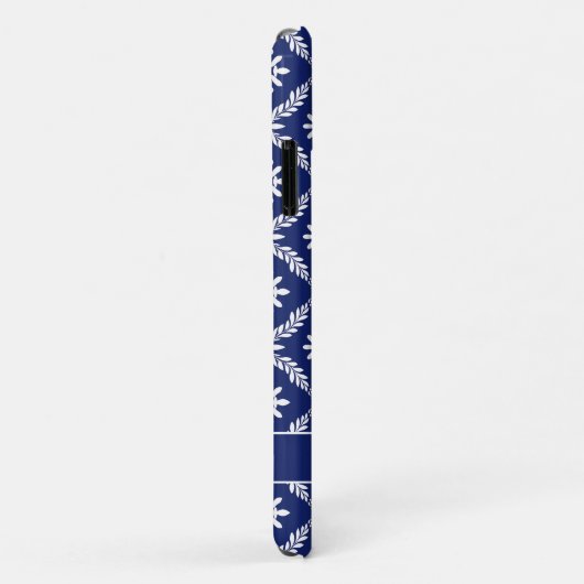 Personalisiert dunkelblau und weiß geometrisch Case-Mate iPhone hülle (Hinten/Rechts)