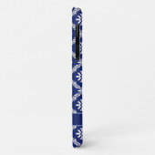 Personalisiert dunkelblau und weiß geometrisch Case-Mate iPhone hülle (Hinten/Links)