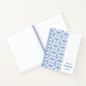 Personalisiert dunkelblaues VektordesignNotebook Notizblock (Innenseite)