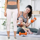 Personalisiert dunkelgraue, benutzerdefinierte Tex Capri Leggings