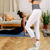 Personalisiert dunkelgraue, benutzerdefinierte Tex Capri Leggings