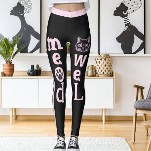 Personalisiert dunkelgraue, hellrosa Streifen Haus Leggings