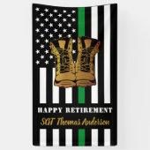 Personalisiert dünne grüne Linie für das militäris Banner (Vertikal)