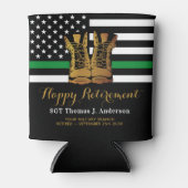 Personalisiert dünne grüne Linie für das militäris Dosenkühler (Vorderseite)