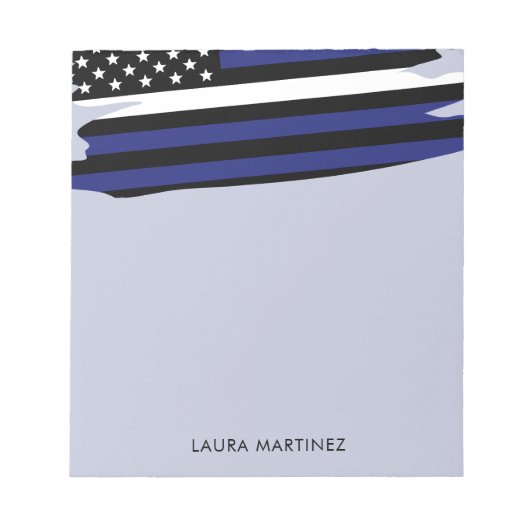 Personalisiert dünne weiße Linie EMT EMS paramedic Notizblock (Vorderseite)