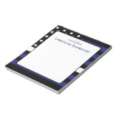 Personalisiert dünne, weiße Linie Flag EMT EMS Notizblock (Rotiert)