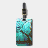 Personalisiert durch Name Beautiful Butterfly Gepäckanhänger (Vorderseite vertikal)