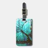 Personalisiert durch Name Beautiful Butterfly Gepäckanhänger (Vorderseite vertikal)