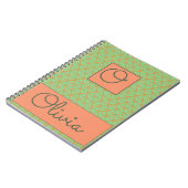 Personalisiert durch Name Design Spiralnotebook Notizblock (Linke Seite)
